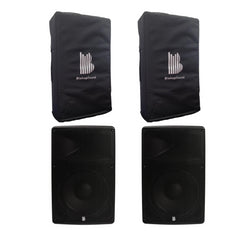 2x BishopSound Orion 15" Active 1200w Full Range Speaker Bluetooth BO115A4