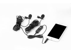 Saramonic LavMicro 2M Dual Lavalier Lapel Mic for Camera, Phone and Tablet