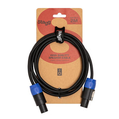 2x Stagg Speakon Cable (2m Black)