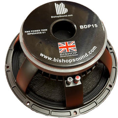 BishopSound 15" Speaker 750w RMS Full Range Driver 8 OHM Woofer *B-Stock