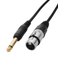 W Audio 10 m XLR-Buchse – 6,35 mm Mono-Klinkenkabel