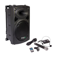 Ibiza Sound Portable Battery Powered Bluetooth PA System inc Wireless Mics *B-Stock