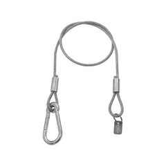 Equinox 75cm PVC Coated Safety Wire 50kg Carabiner Safety Bond Lighting DJ Stage
