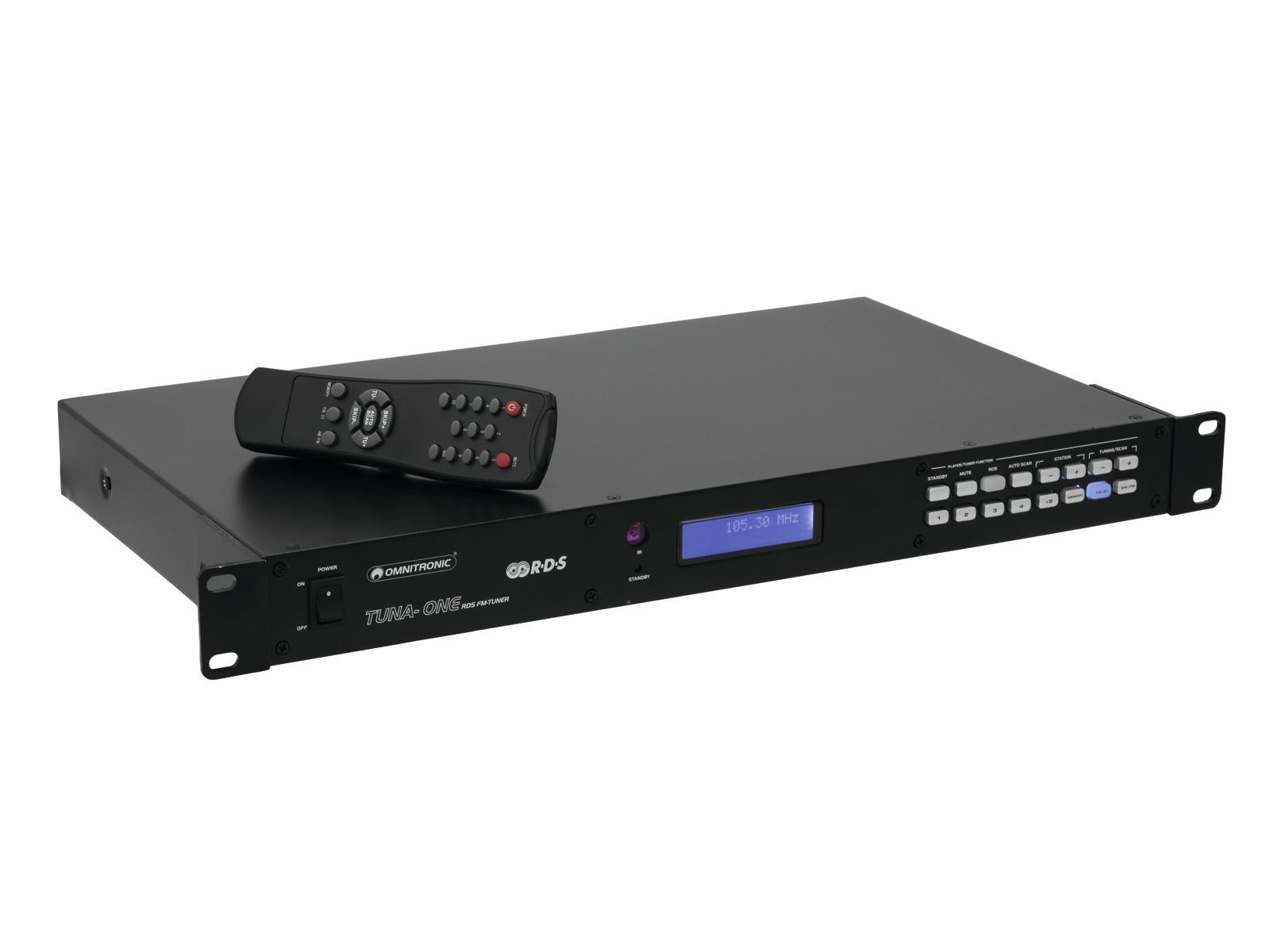 Small Rack Tuner Omnitronic TUNA-ONE 1U Rackmount Tuner RDS FM inc Remote – Simply Sound ...