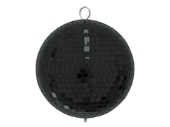 Eurolite Spiegelkugel, 20 cm, 200 mm, schwarze Spiegelkugel, glitzernde Kugel, Dekor, Tanzfläche, DJ, Club