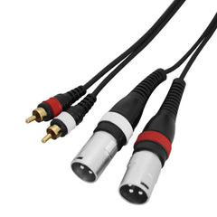 Câble W Audio 1,5 m 2 x Phono - 2 x XLR Mâle