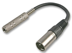 Pro Signal 2 Pin XLR Plug to 6.35mm (1/4") Mono Jack Socket Adaptor Lead