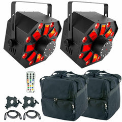 Chauvet Swarm Wash FX 4-in-1 LED DJ Effect Light Laser Derby Strobe IRC Package