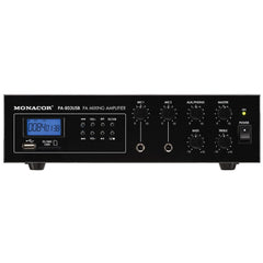 Amplificateur de mixage mono PA Monacor PA-803USB