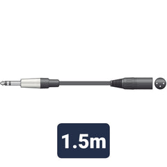 chord Classic Audio Lead TRS Jack 6,3 mm - XLR Mâle 1,5 m