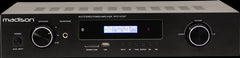 Madison MAD1400-BK HiFi-Stereoverstärker 2 x 100 W Soundsystem Bluetooth USB