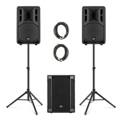 2x RCF ART-310A + 702-AS II Caisson de basses PA Package 3000W DJ Disco Band Sound System