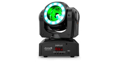2x Audibax Oregon 60 Black Beam Moving Head with LED Ring