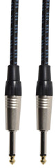 Citronic Braid Guitar Lead Black/Blue 3m