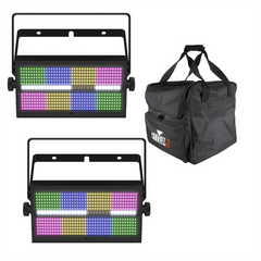 2x Chauvet Shocker Panel FX Strobe Light RGB LED inc bag