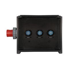 MERZ Distribution Box 63A 3PH to 3x Socapex RCBO Distro Stage Lighting