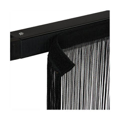 Wentex String Curtain 4(h)x3(w)m Black, incl hook and loop fastner