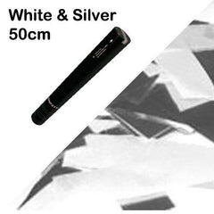 62010WS Showtec - Canon à Confettis Portatif - Blanc/Argent, 50 cm