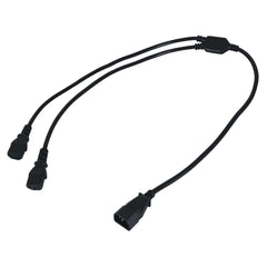 LEDJ Geformter Y-Split – IEC-Stecker auf 2 IEC-Buchsen, 1,0 m