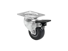 Roadinger Lenkrolle 50 mm grau mit Bremse