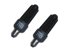 Pair 20W Halloween Party Black Light Ultra Violet Effect Energy Saving Bulbs
