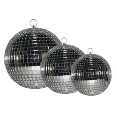 Ibiza Light 30cm Spiegelkugel 30mm Spiegelkugel drehbare Glitzerkugel Lichteffekt 80er Jahre
