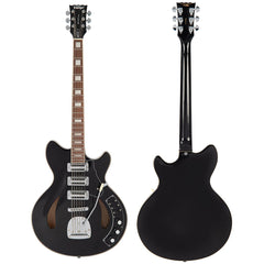 Vintage Revo Series Custom Supreme Baritone Guitar - Boulevard Black