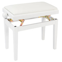 Kinsman Adjustable Piano Bench - Polished Gloss White