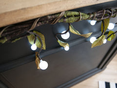 EUROPALMS Heather twine, with LEDs, white, 180cm