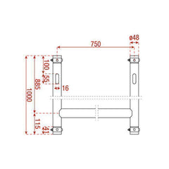 Showtec H-Downrigger Black (FT/FQ)