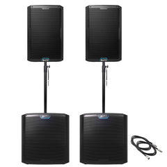 2x Alto TS15S Aktiver 15" 2500W Subwoofer 2x TS415 15" 2500W Lautsprecher inkl. Kabeln und Stangen