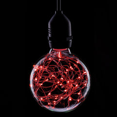 Prolite 1,7 W LED G95 ES Poly Star Polycarbonat-Lampe, Rot