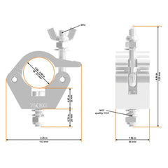 Global Truss Heavy Duty Half Coupler Hex Head Bolt Black (8123)