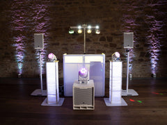 Eurolite Set LED KLS Laser Bar FX Light Set blanc + BPS-3 Support d'enceinte blanc