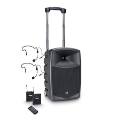 LD Systems ROADBUDDY 10 BPH 2 Enceinte Bluetooth avec mixeur, bodypacks, casques