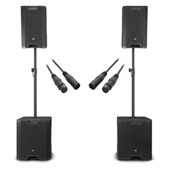 Système de sonorisation avec haut-parleurs LD Systems ICOA 15A 5600W avec 2 hauts de 15" + 2 caissons de basses de 15" DJ Disco