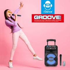 iDance Groove 214 Wiederaufladbares Bluetooth-LED-Party-Soundsystem