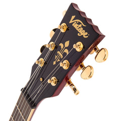 Vintage Vs6 3 Pick Up Guitar - Gold Hardware - Cherry Red