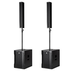 2x RCF Evox 12 Système de haut-parleurs actifs à deux colonnes 1400W DJ Disco Sound System