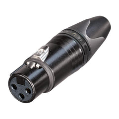 Neutrik XLR 3-Pin Female Cable Socket Black NC3FXX-B