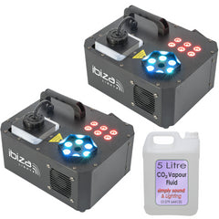 Ibiza Light SPRAY-COLOR-1000 Nebelmaschine 1000W RGB LED Vertikaler CO2-Effekt