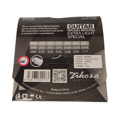 Ziko Electric Guitar Strings, Nickel Wound Light Gauge 10-46