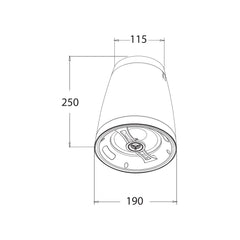 Audiphony Pendant speaker 5" + 1" - 50W/8 Ohms, 100V - White