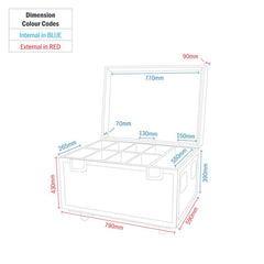 eLumen8 Slim Par x 8 Flight Case