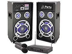 IBIZA PARTY KAROKE 8" 300W SOUNDSYSTEM USB BLUETOOTH &amp; DRAHTLOSES MIKROFON