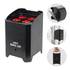 LEDJ Rapid QB1 Hex LED Uplighter Battery Wireless LED Lighting DMX Disco DJ