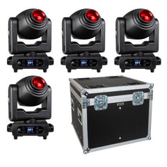 4x JB Systems Explorer Spot Moving Heads Inc Case