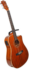 Chord Sundown Electro-Acoustic Western Guitar Dark Zebrano