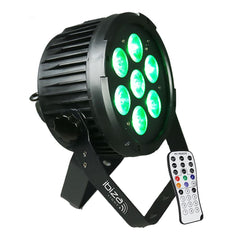 IBIZA DMX LED PAR CAN 7 X 12W RGBWA-UV 6-EN-1 ÉCLAIRAGE DJ
