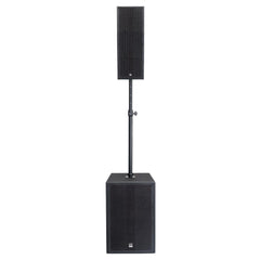 2x Audiophony MOJOcurveXL Inc Abdeckungen, Aktiv-Subwoofer 15" und Curve Array Bluetooth